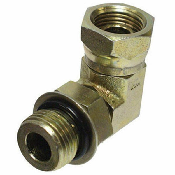 Apache 39006126 .50 in. Male O-Ring x .37 in. Female Pipe- 90 Degrees Swivel- Hydraulic Adapter 157100